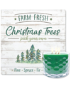 COURTSIDE MARKET WALL DECOR COURTSIDE MARKET FARM FRESH TREES ARTBOARD & EVERGREEN SOY CANDLE SET