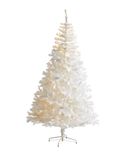 Nearly Natural 7.5ft White Artificial Christmas Tree
