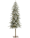 NEARLY NATURAL NEARLY NATURAL 6.5FT FLOCKED WASHINGTON ALPINE CHRISTMAS ARTIFICIAL CHRISTMAS  TREE
