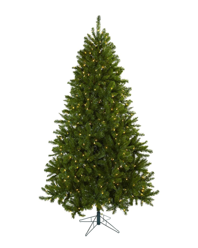 Nearly Natural 7.5ft Windermere Christmas Tree With Clear Lights In Green