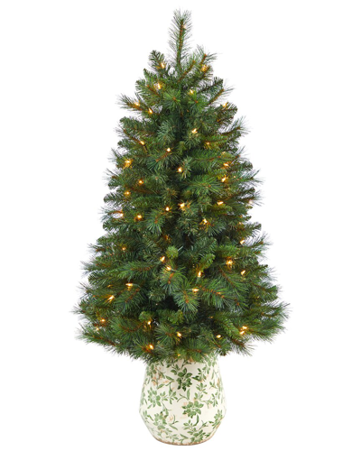 Nearly Natural 4.5ft West Virginia Mountain Pine Artificial Christmas Tree In Green