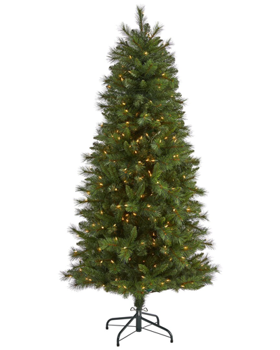Nearly Natural 6ft Slim West Virginia Mountain Pine Artificial Christmas Tree In Green