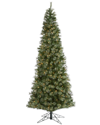 Nearly Natural 10ft Cashmere Slim Artificial Christmas Tree In Green