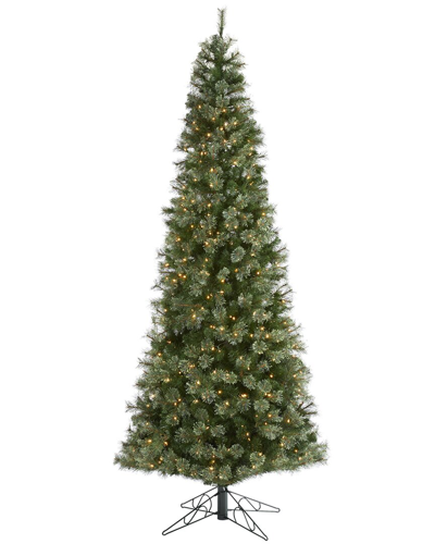 Nearly Natural 10ft Cashmere Slim Artificial Christmas Tree In Green