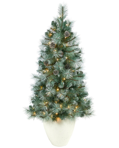 Nearly Natural 50in Frosted Tip British Columbia Mountain Pine Artificial Tree In Green