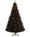 NEARLY NATURAL NEARLY NATURAL 10FT BLACK ARTIFICIAL CHRISTMAS TREE WITH 950 CLEAR LIGHTS