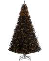 Nearly Natural 10ft Black Artificial Christmas Tree With 950 Clear Lights In Black
