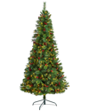 Nearly Natural 7ft Flat Back Montreal Mountain Pine Artificial Christmas Tree In Green