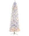 Nearly Natural 9ft Slim White Artificial Christmas Tree In White