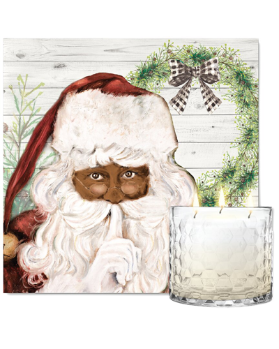 Courtside Market Wall Decor Courtside Market Shh Santa Artboard & Sugar Cookie Candle Set In Multicolor