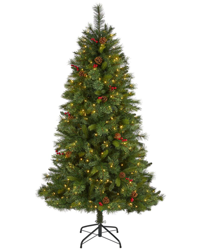 Nearly Natural 6ft Aberdeen Spruce Artificial Christmas Tree In Green