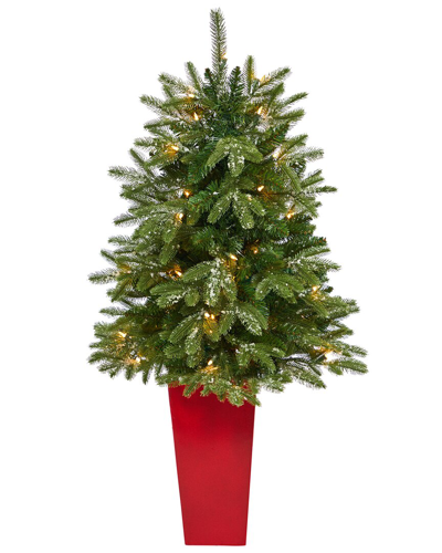 Nearly Natural 44in Snowed Grand Teton Fir Artificial Christmas Tree In Green