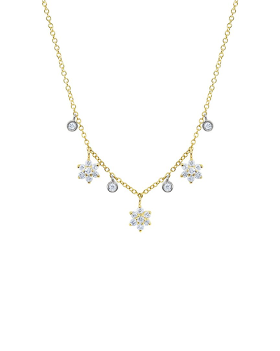 Meira T 14k Two-tone 0.36 Ct. Tw. Diamond Star Necklace In Gold