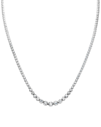 Meira T 14k 4.40 Ct. Tw. Diamond Tennis Necklace In Metallic