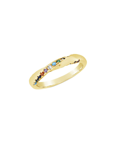 Sterling Forever 14k Plated Cz Senta Ring