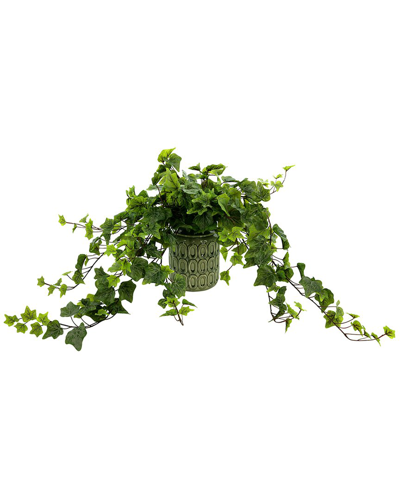 Creative Displays Decorative Ivy Arrangement In Ceramic Pot In Green