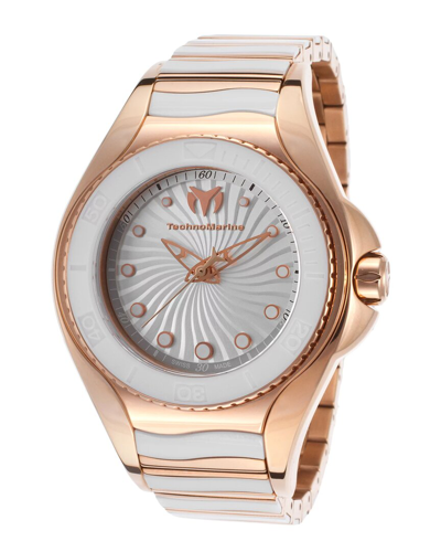 Technomarine Women's Manta Silver Dial Watch In Blue / Gold / Gold Tone / Ink / Pink / Rose / Rose Gold Tone / Silver / White