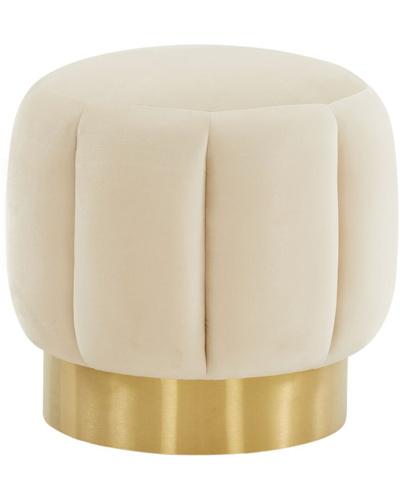 Safavieh Couture Maxine Channel Tufted Ottoman In Neutral