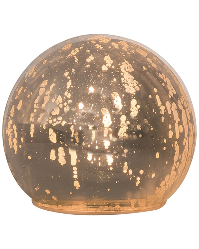 Transpac Glass 4.75in Gold Christmas Shiny Light Up Globe