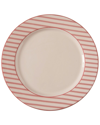 TRANSPAC TRANSPAC DOLOMITE 10.25IN MULTICOLOR CHRISTMAS PINE CHARGER PLATE