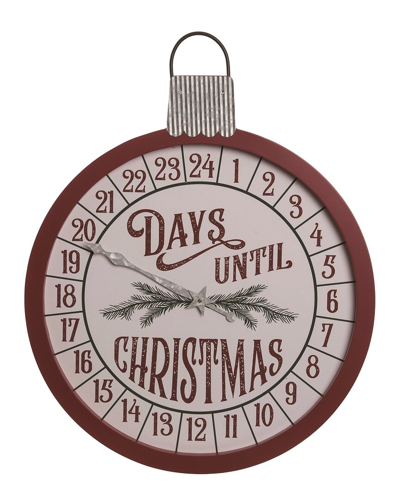 Transpac Wood Multicolor Christmas Ornament Countdown Calendar With Pointer