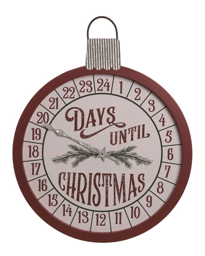 Transpac Wood 22.63in Multicolor Christmas Ornament Countdown Calendar With Pointer