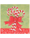 TRANSPAC TRANSPAC SET OF 20 PAPER 6.5IN MULTICOLOR CHRISTMAS CANDY CANE NAPKIN
