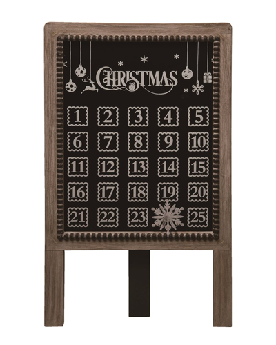 Transpac Wood Black Christmas Magnetic Countdown Easel