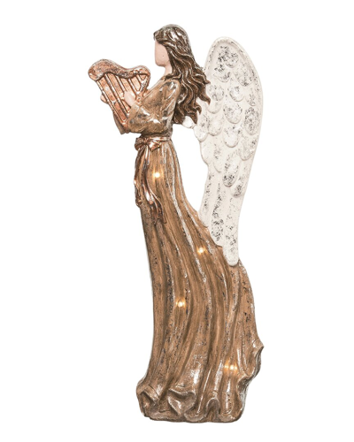 Transpac Resin 28in Multicolor Christmas Glitz Light Up Angel