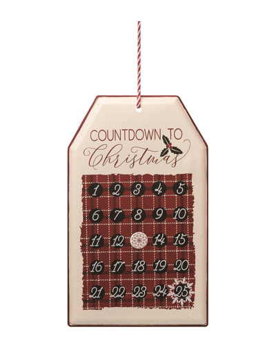 Transpac Set Of 2 Metal 16in Multicolor Christmas Countdown With Magnet