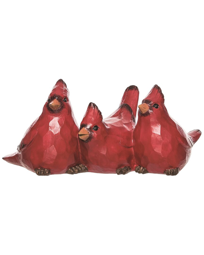Transpac Resin 10.75in Red Christmas Cardinal Gang Decor