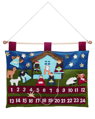 Transpac Polyester 27.5in Multicolor Christmas Nativity Advent Calendar