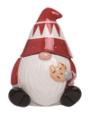 TRANSPAC TRANSPAC DOLOMITE 10.25IN MULTICOLOR CHRISTMAS GNOME WITH COOKIE TREAT JAR