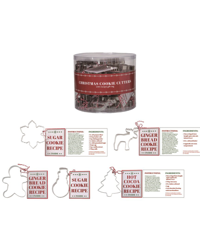 Transpac Set Of 30 Metal 9in Multicolor Christmas Cookie Cutters In Packaging