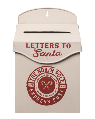 Transpac Resin 12in Multicolor Christmas Letters To Santa Mailbox