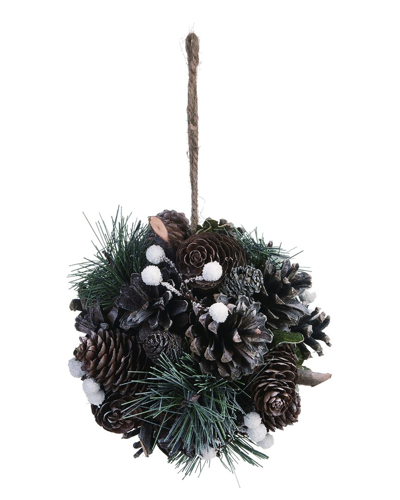 Transpac Pinecone 5in Multicolor Christmas Accent Ball