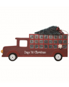 TRANSPAC TRANSPAC WOOD 14IN MULTICOLOR CHRISTMAS HOLIDAY COUNTDOWN TRUCK DECOR