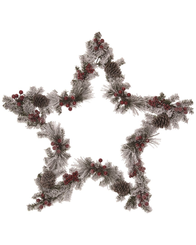 Transpac Artificial Multicolor Christmas Pinecone & Berry Star Decor