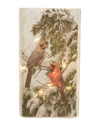 TRANSPAC TRANSPAC GLASS 11IN MULTICOLOR CHRISTMAS LIGHT UP HAND PAINTED CARDINAL DECOR