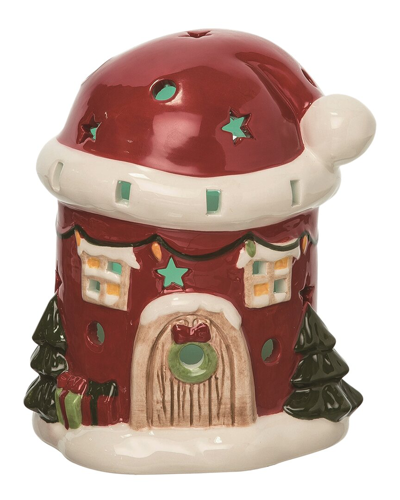 Transpac Ceramic 7.75in Multicolor Christmas Light Up Santa Home