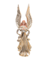 TRANSPAC TRANSPAC RESIN 12.25IN MULTICOLOR CHRISTMAS GLOWING GOLDEN ANGEL DECOR