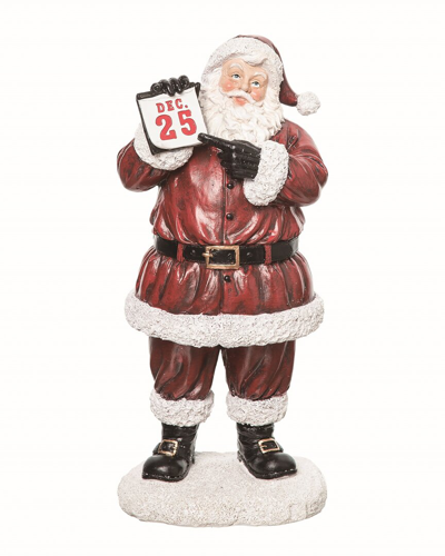 Transpac Resin 12in Multicolor Christmas Traditional Santa Figurine