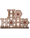 TRANSPAC TRANSPAC WOOD WHITE CHRISTMAS COOKIE CUT OUT DECOR