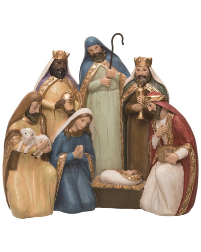 Transpac Resin 12.5in Multicolor Christmas Traditional Nativity Decor