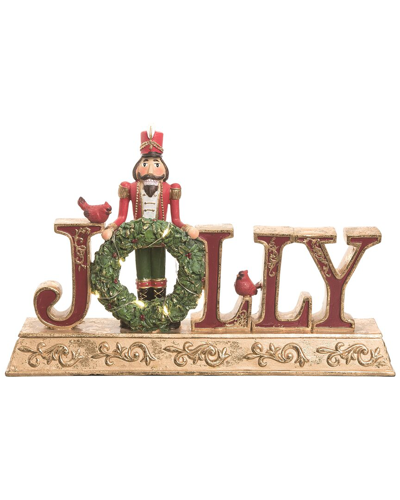 Transpac Resin 11.75in Multicolor Christmas Light Up Jolly Decor