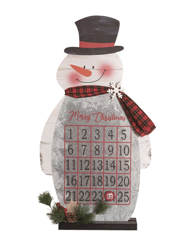 Transpac Wood Multicolor Christmas Snowman Countdown Advent Calendar