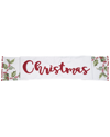 TRANSPAC TRANSPAC POLYESTER 72IN MULTICOLOR CHRISTMAS HOLLY LEAF TABLE RUNNER