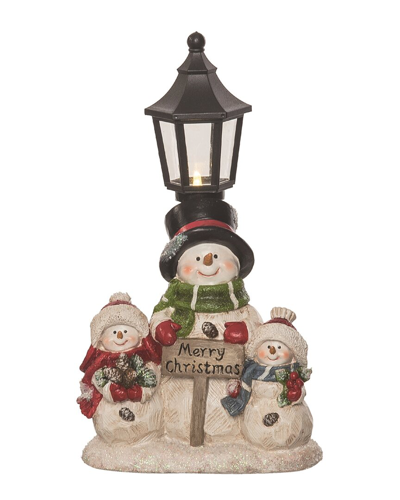 Transpac Resin 10.25in Multicolor Christmas Light Up Merry Snowman Decor
