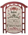TRANSPAC TRANSPAC WOOD 28.75IN MULTICOLOR CHRISTMAS JOLLY HOLIDAY SLED DECOR