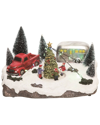 TRANSPAC TRANSPAC RESIN 11.5IN MULTICOLOR CHRISTMAS LIGHT UP MUSICAL CAMPER CHRISTMAS SCENE